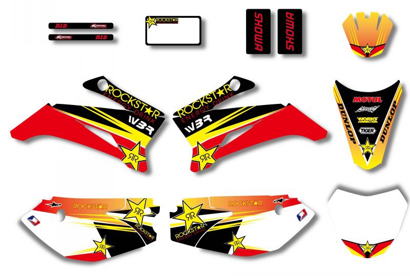 ο Ÿ  ׷   DECAL STICKERS YAMAHA TTR110 DIRT pit bike (Yellow/Red)  ŰƮ